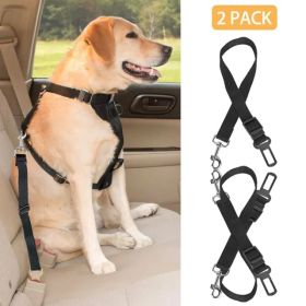 2Pcs Pet Dog Seat Belt Leash Adjustable Pet Dog Cat Safety Leads Harness (Option: 2pcs)