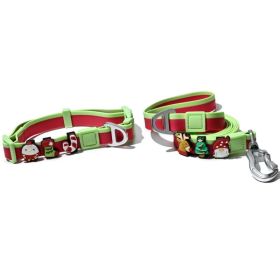 The New Dual-Color Embossed Pet Leash Set Is A Pet Product That Combines Appearance, Fun And Practicality. It Not Only Ensures A Great User Exper (Option: Red-15mm)